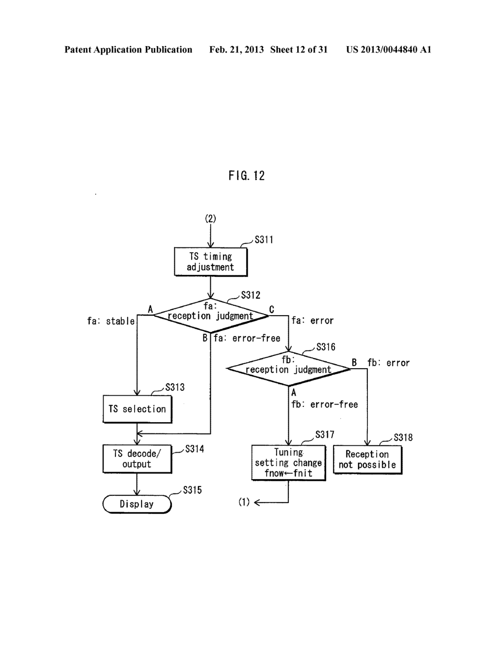 DIGITAL BROADCAST RECEIVING APPARATUS AND DIGITAL BROADCAST RECEIVING     METHOD - diagram, schematic, and image 13