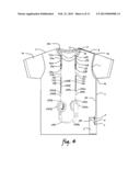 Apparel with built-in headphone extension wire device diagram and image