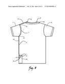 Apparel with built-in headphone extension wire device diagram and image