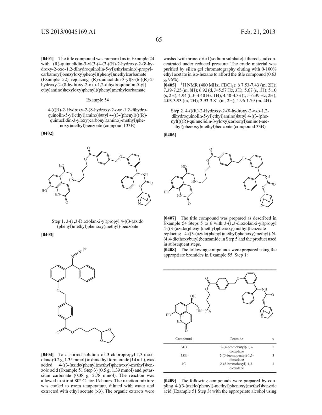 COMPOUNDS HAVING MUSCARINIC RECEPTOR ANTAGONIST AND BETA2 ADRENERGIC     RECEPTOR AGONIST ACTIVITY - diagram, schematic, and image 66