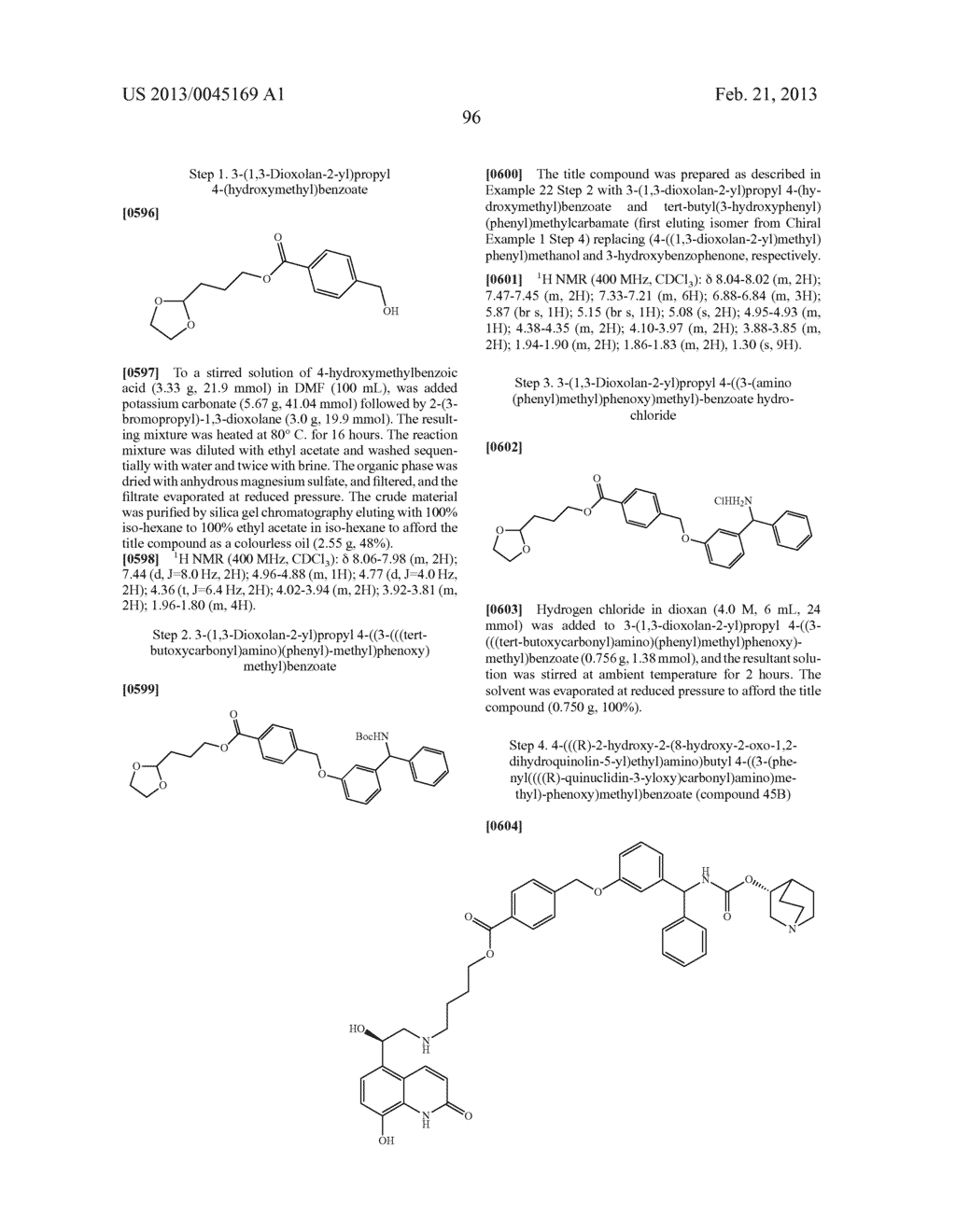 COMPOUNDS HAVING MUSCARINIC RECEPTOR ANTAGONIST AND BETA2 ADRENERGIC     RECEPTOR AGONIST ACTIVITY - diagram, schematic, and image 97