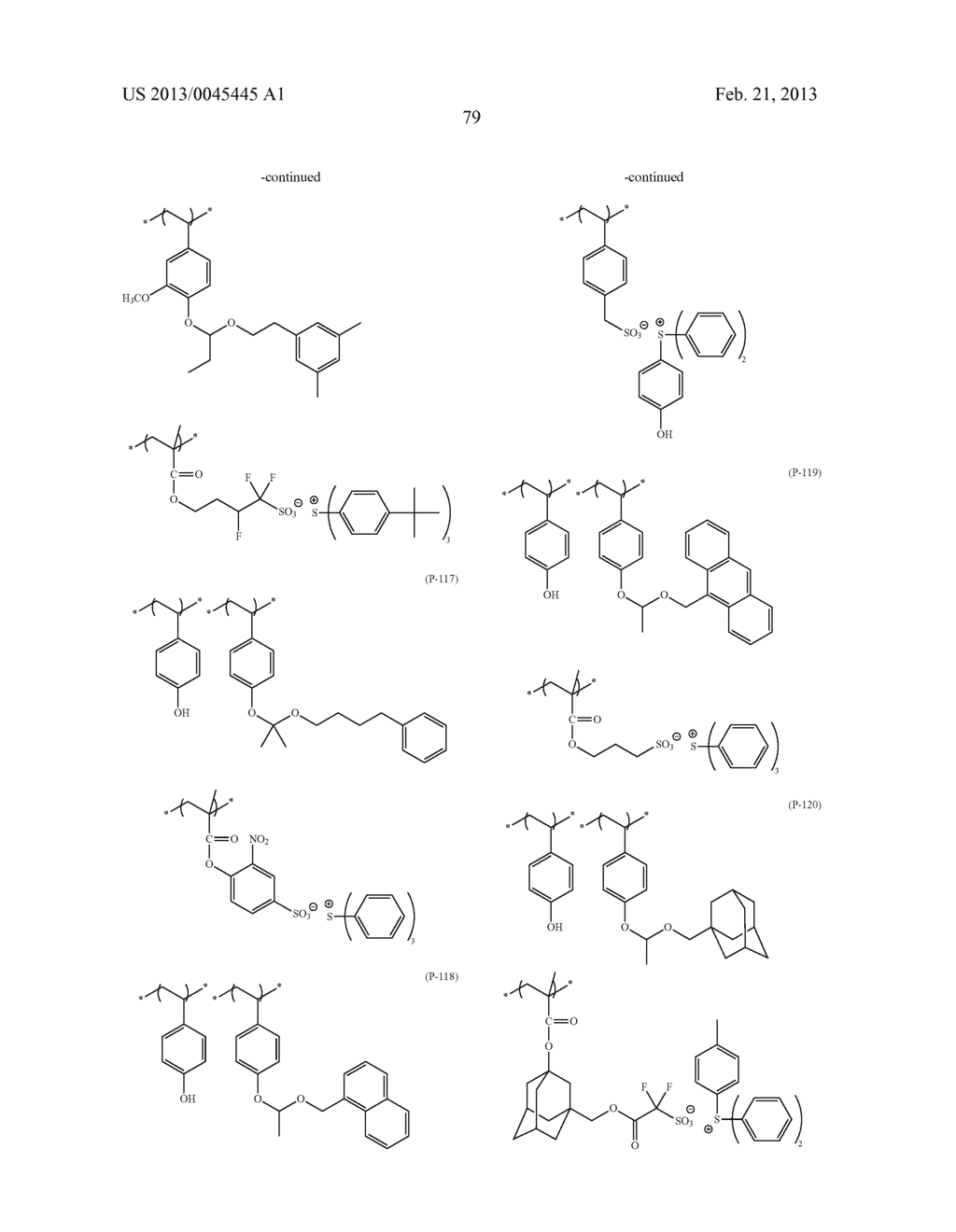 ACTINIC-RAY- OR RADIATION-SENSITIVE RESIN COMPOSITION, ACTINIC-RAY- OR     RADIATION-SENSITIVE RESIN FILM THEREFROM AND METHOD OF FORMING PATTERN     USING THE COMPOSITION - diagram, schematic, and image 80