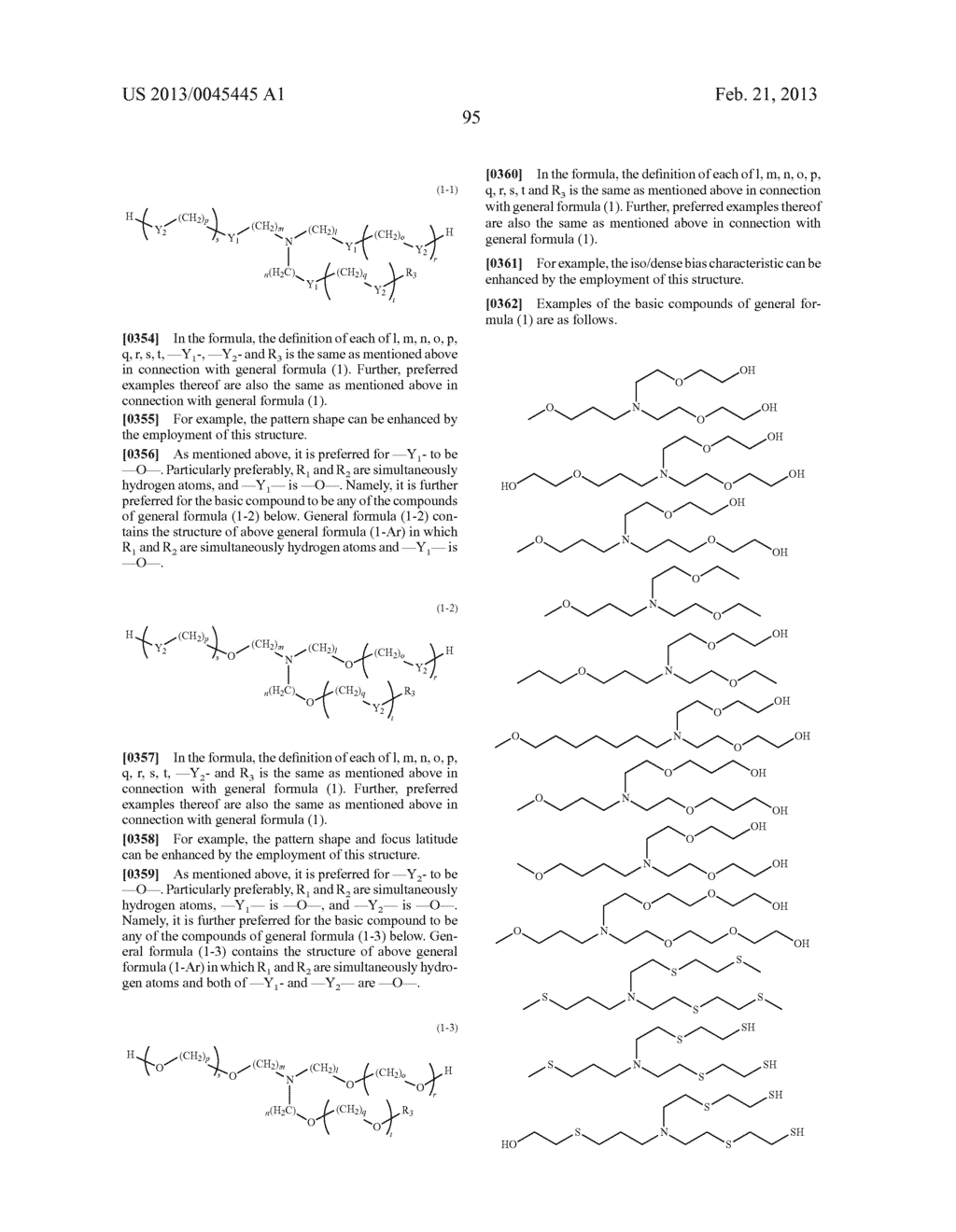 ACTINIC-RAY- OR RADIATION-SENSITIVE RESIN COMPOSITION, ACTINIC-RAY- OR     RADIATION-SENSITIVE RESIN FILM THEREFROM AND METHOD OF FORMING PATTERN     USING THE COMPOSITION - diagram, schematic, and image 96