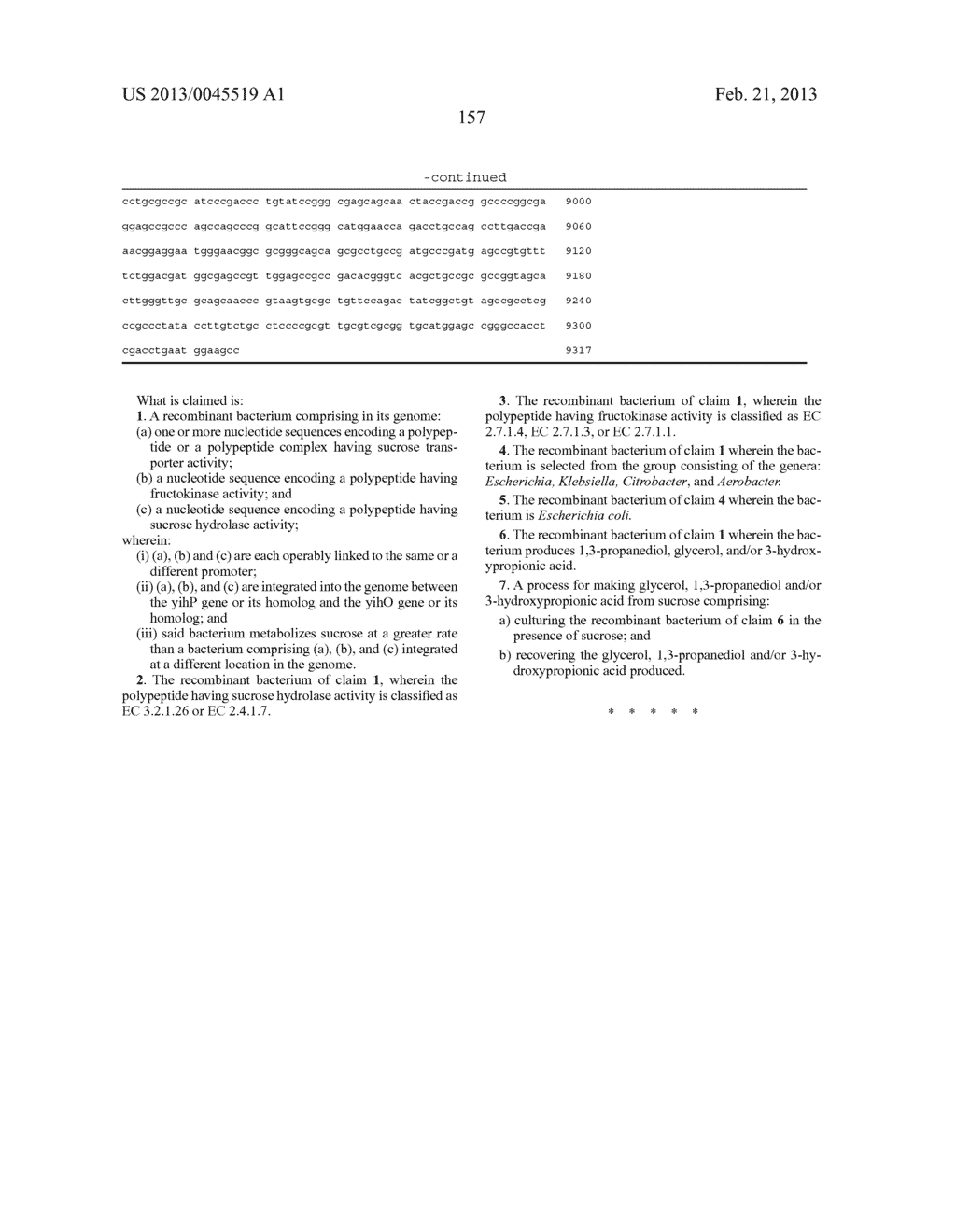 RECOMBINANT BACTERIA HAVING IMPROVED SUCROSE UTILIZATION - diagram, schematic, and image 158