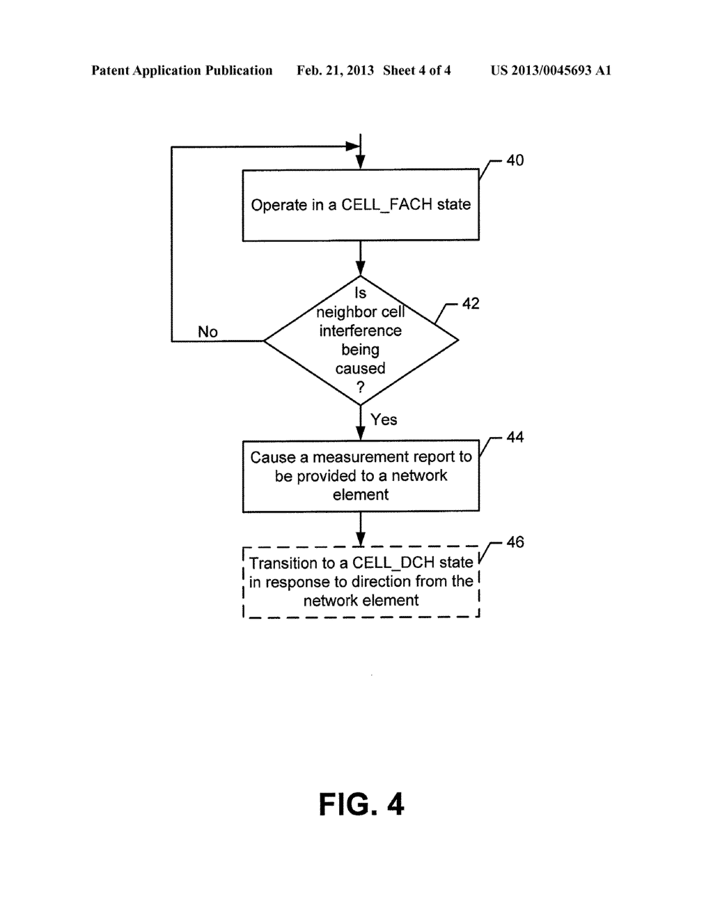 METHOD AND APPARATUS FOR TRIGGERING MEASUREMENT REPORTING BASED UPON     NEIGHBOR CELL INTERFERENCE - diagram, schematic, and image 05