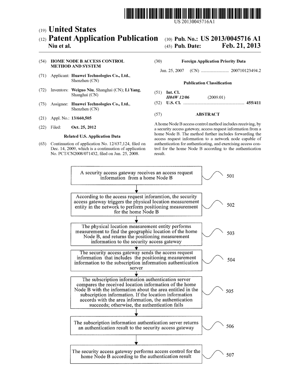 HOME NODE B ACCESS CONTROL METHOD AND SYSTEM - diagram, schematic, and image 01