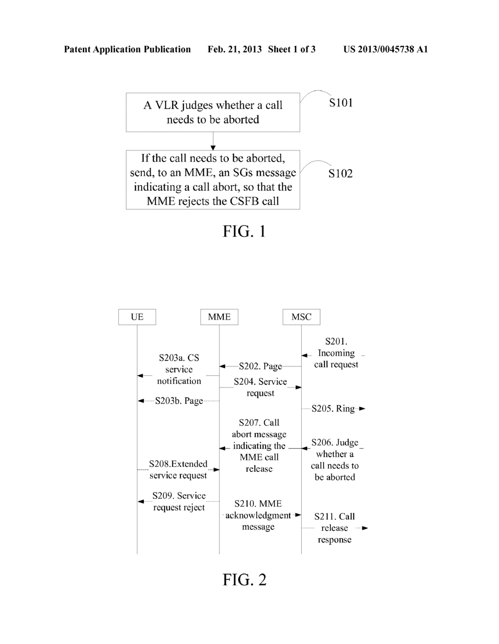 Method, Device and System for Aborting Circuit Switched Fallback Call - diagram, schematic, and image 02