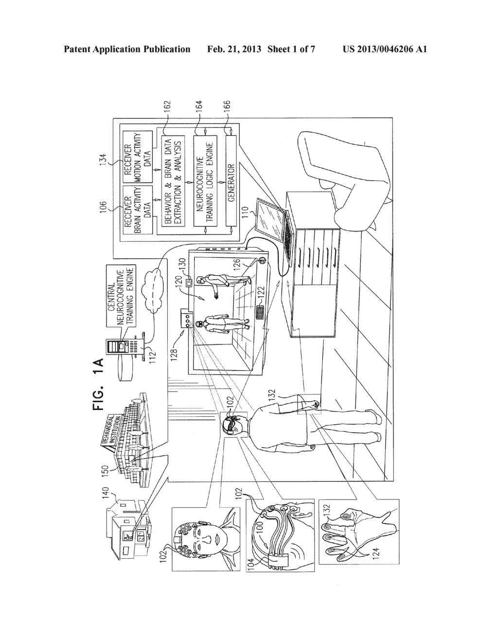 SYSTEM AND METHOD FOR NEUROCOGNITIVE TRAINING AND/OR NEUROPSYCHOLOGICAL     ASSESSMENT - diagram, schematic, and image 02