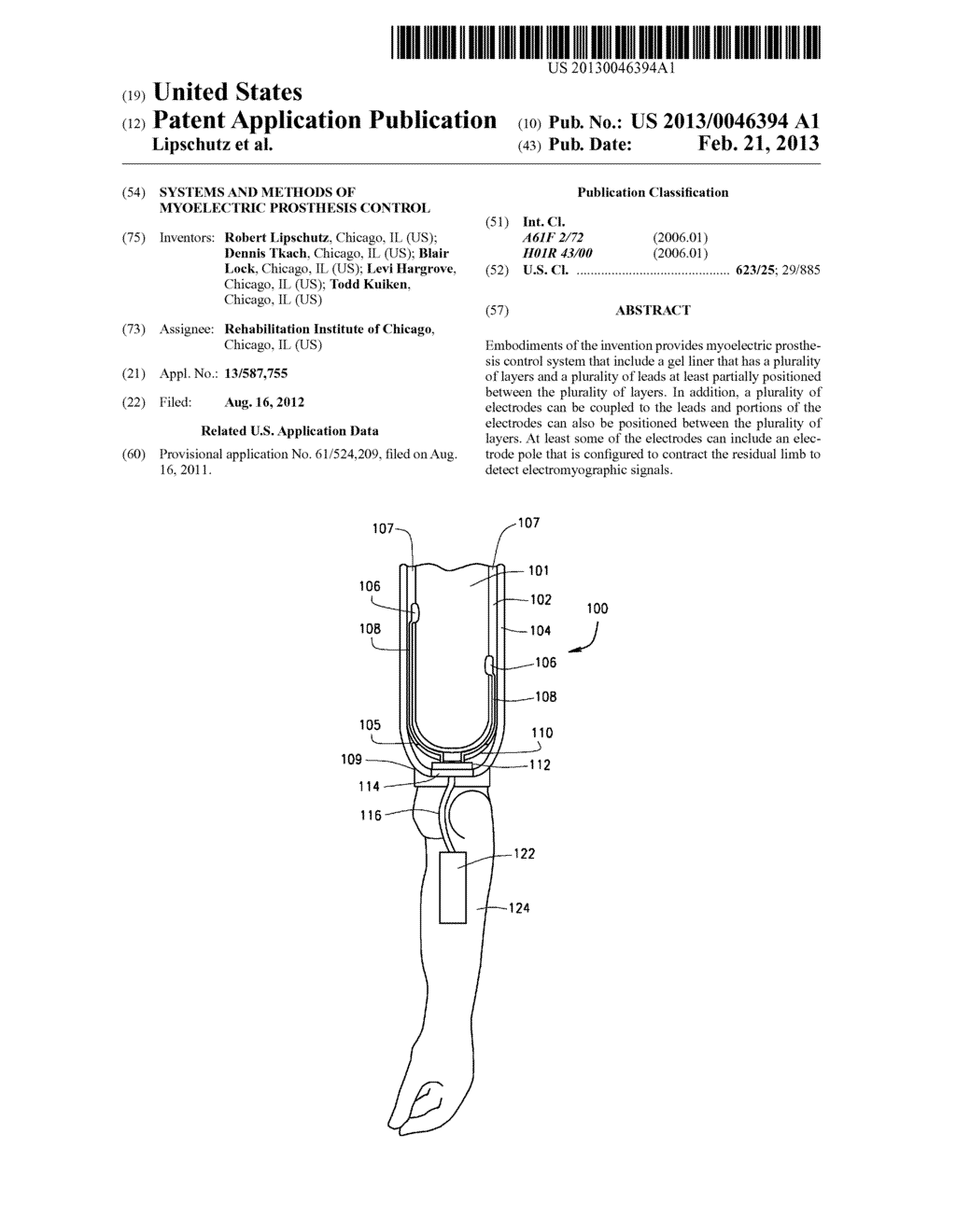 SYSTEMS AND METHODS OF MYOELECTRIC PROSTHESIS CONTROL - diagram, schematic, and image 01