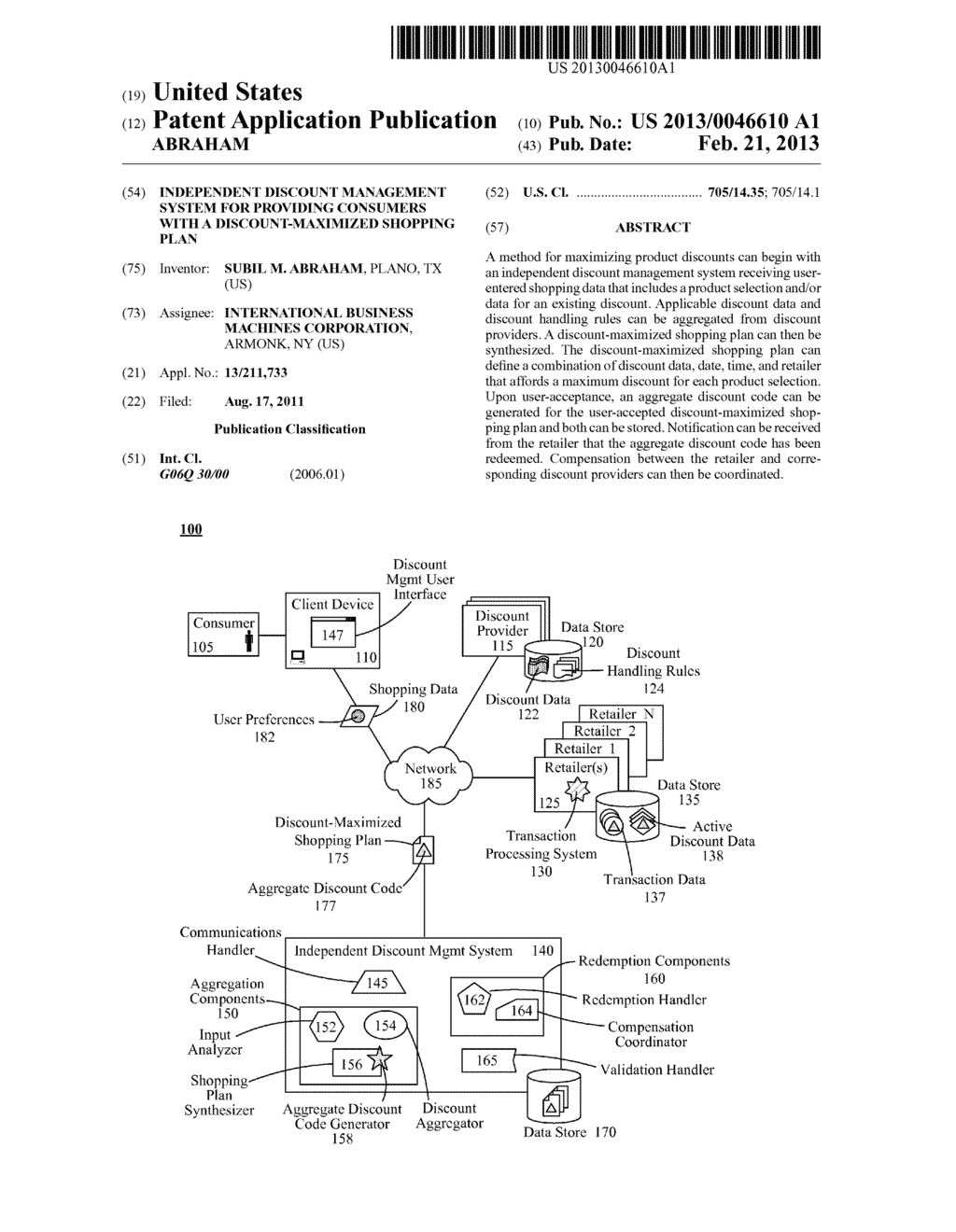 INDEPENDENT DISCOUNT MANAGEMENT SYSTEM FOR PROVIDING CONSUMERS WITH A     DISCOUNT-MAXIMIZED SHOPPING PLAN - diagram, schematic, and image 01