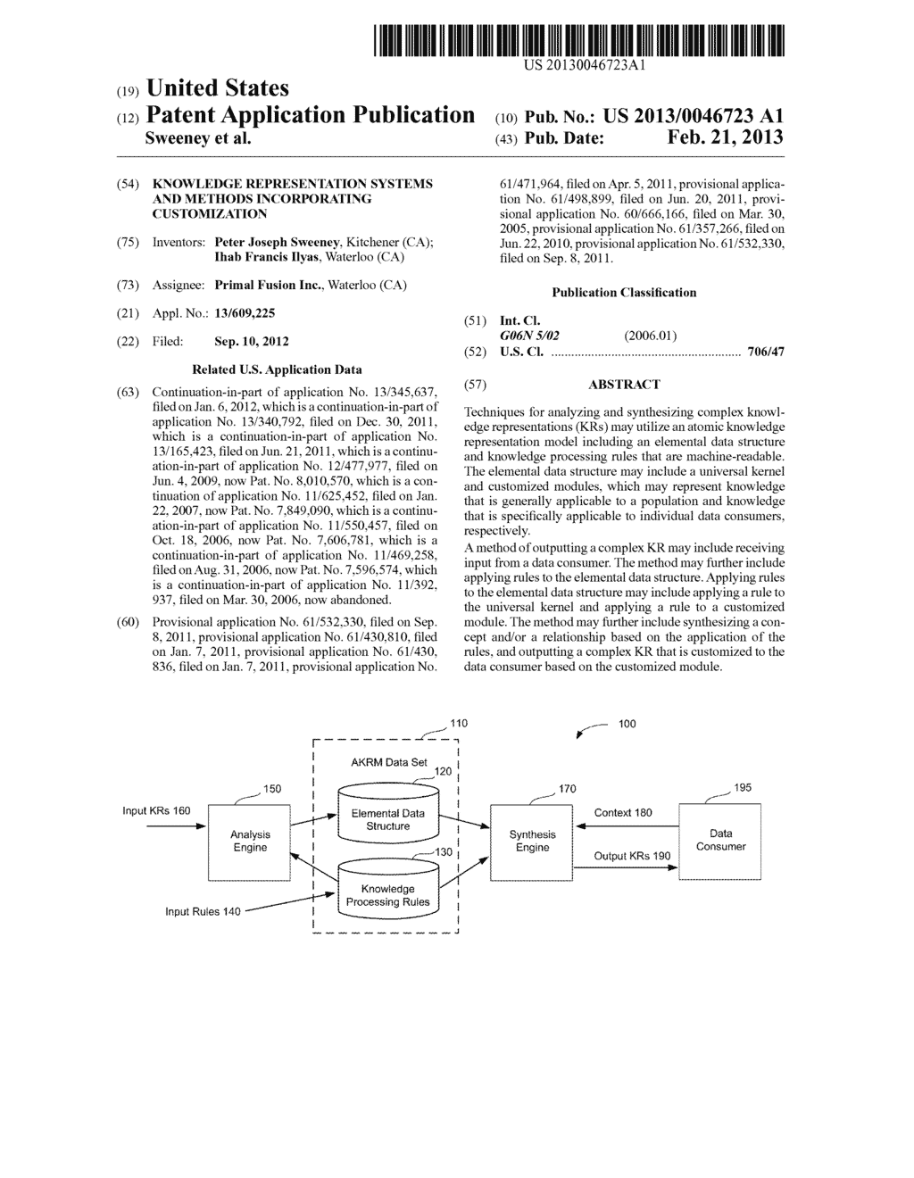 KNOWLEDGE REPRESENTATION SYSTEMS AND METHODS INCORPORATING CUSTOMIZATION - diagram, schematic, and image 01