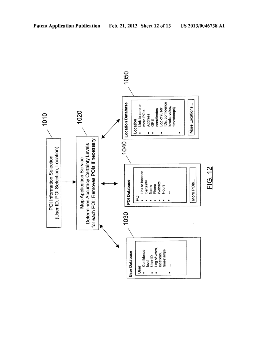 METHOD, APPARATUS AND COMPUTER PROGRAM PRODUCT FOR PROVIDING CONFLICTING     POINT OF INTEREST INFORMATION - diagram, schematic, and image 13