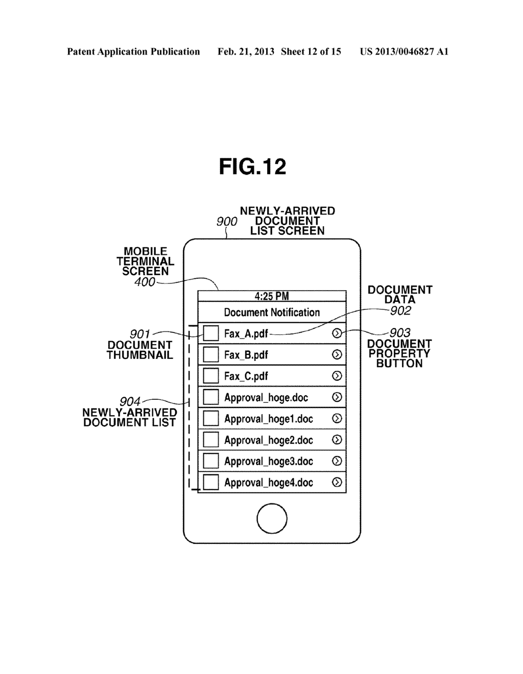 DOCUMENT MANAGEMENT SERVER APPARATUS, SYSTEM, NEWLY-ARRIVED DOCUMENT     NOTIFICATION METHOD, AND STORAGE MEDIUM - diagram, schematic, and image 13