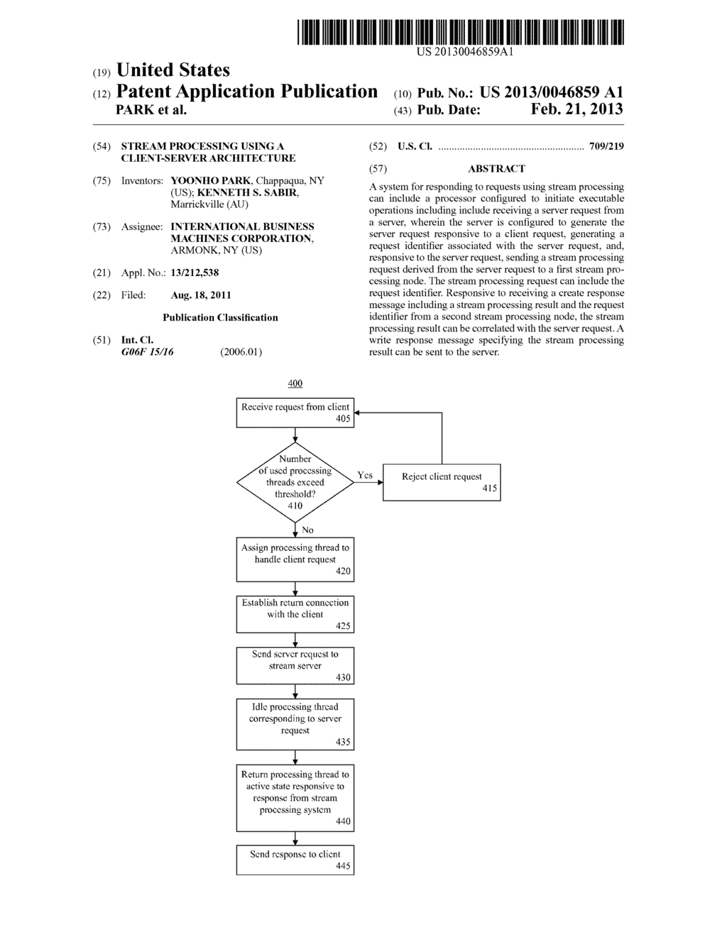 STREAM PROCESSING USING A CLIENT-SERVER ARCHITECTURE - diagram, schematic, and image 01