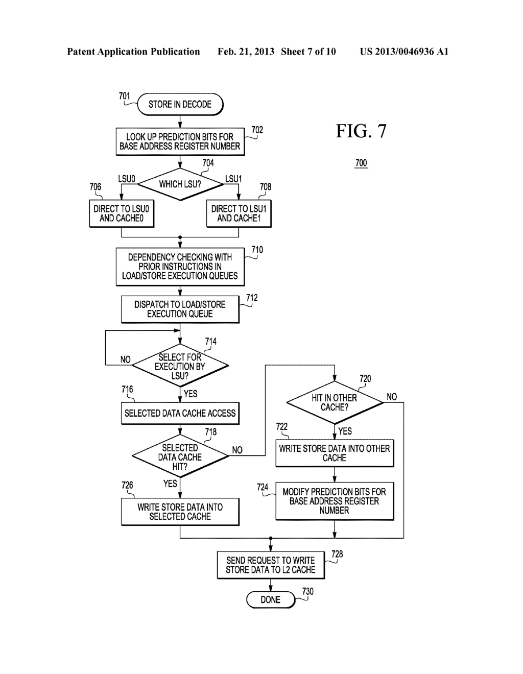 DATA PROCESSING SYSTEM OPERABLE IN SINGLE AND MULTI-THREAD MODES AND     HAVING MULTIPLE CACHES AND METHOD OF OPERATION - diagram, schematic, and image 08