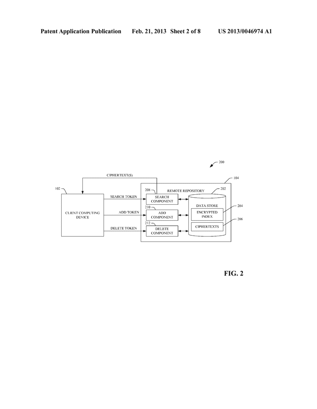 DYNAMIC SYMMETRIC SEARCHABLE ENCRYPTION - diagram, schematic, and image 03