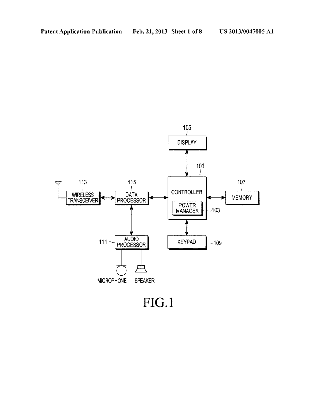 APPARATUS AND METHOD FOR MANAGING POWER IN A PORTABLE TERMINAL - diagram, schematic, and image 02