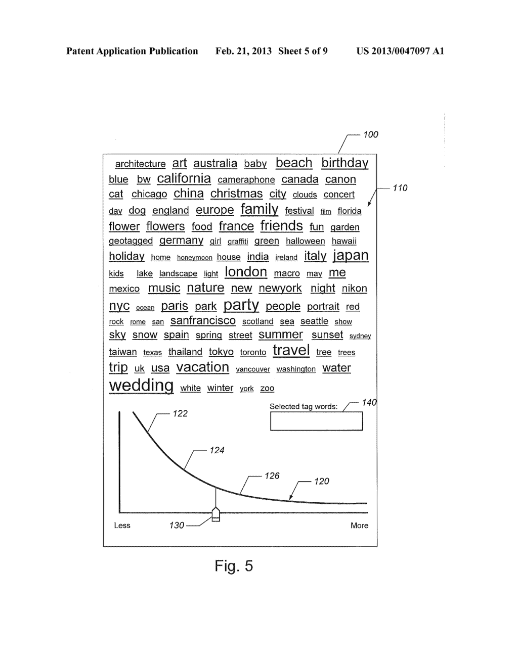 METHODS, SYSTEMS, AND COMPUTER PROGRAM PRODUCTS FOR DISPLAYING TAG WORDS     FOR SELECTION BY USERS ENGAGED IN SOCIAL TAGGING OF CONTENT - diagram, schematic, and image 06