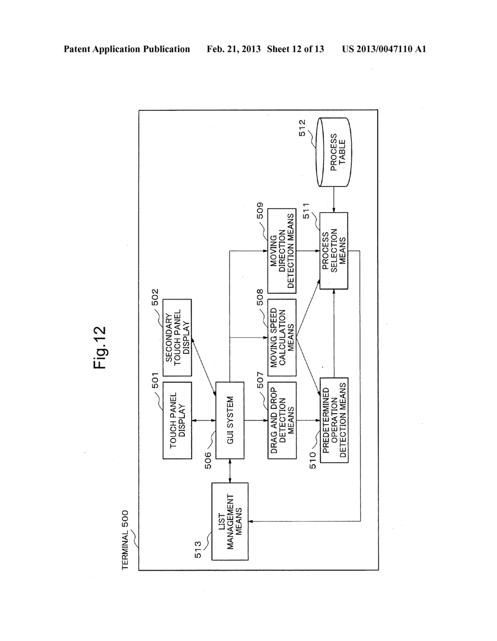 TERMINAL PROCESS SELECTION METHOD, CONTROL PROGRAM, AND RECORDING MEDIUM - diagram, schematic, and image 13