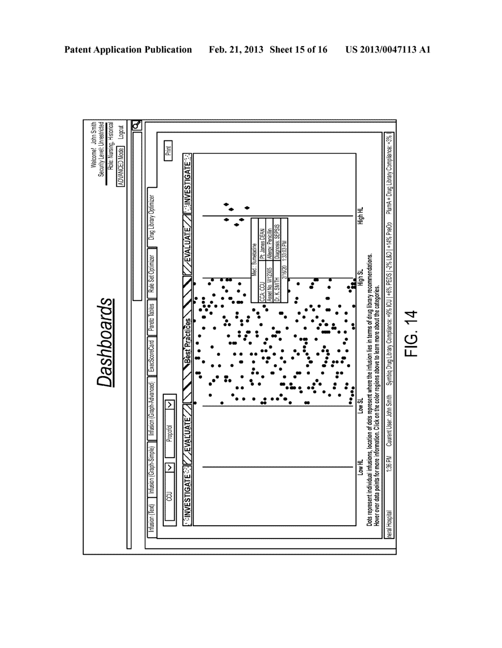 Systems and Methods for a Graphical Interface including a Graphical     Representation of Medical Data - diagram, schematic, and image 16