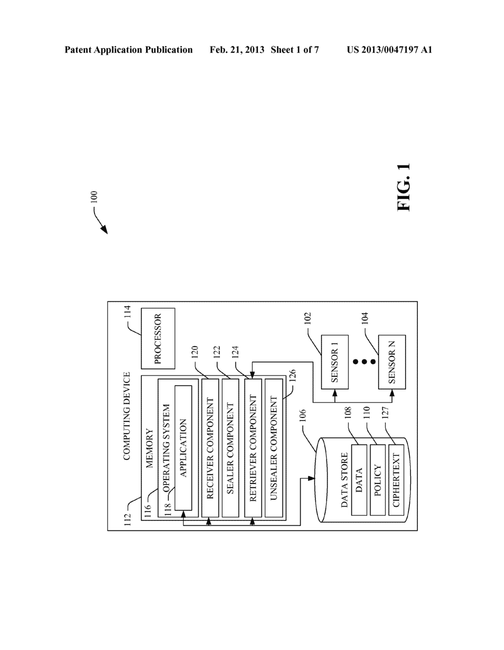 SEALING SECRET DATA WITH A POLICY THAT INCLUDES A SENSOR-BASED CONSTRAINT - diagram, schematic, and image 02