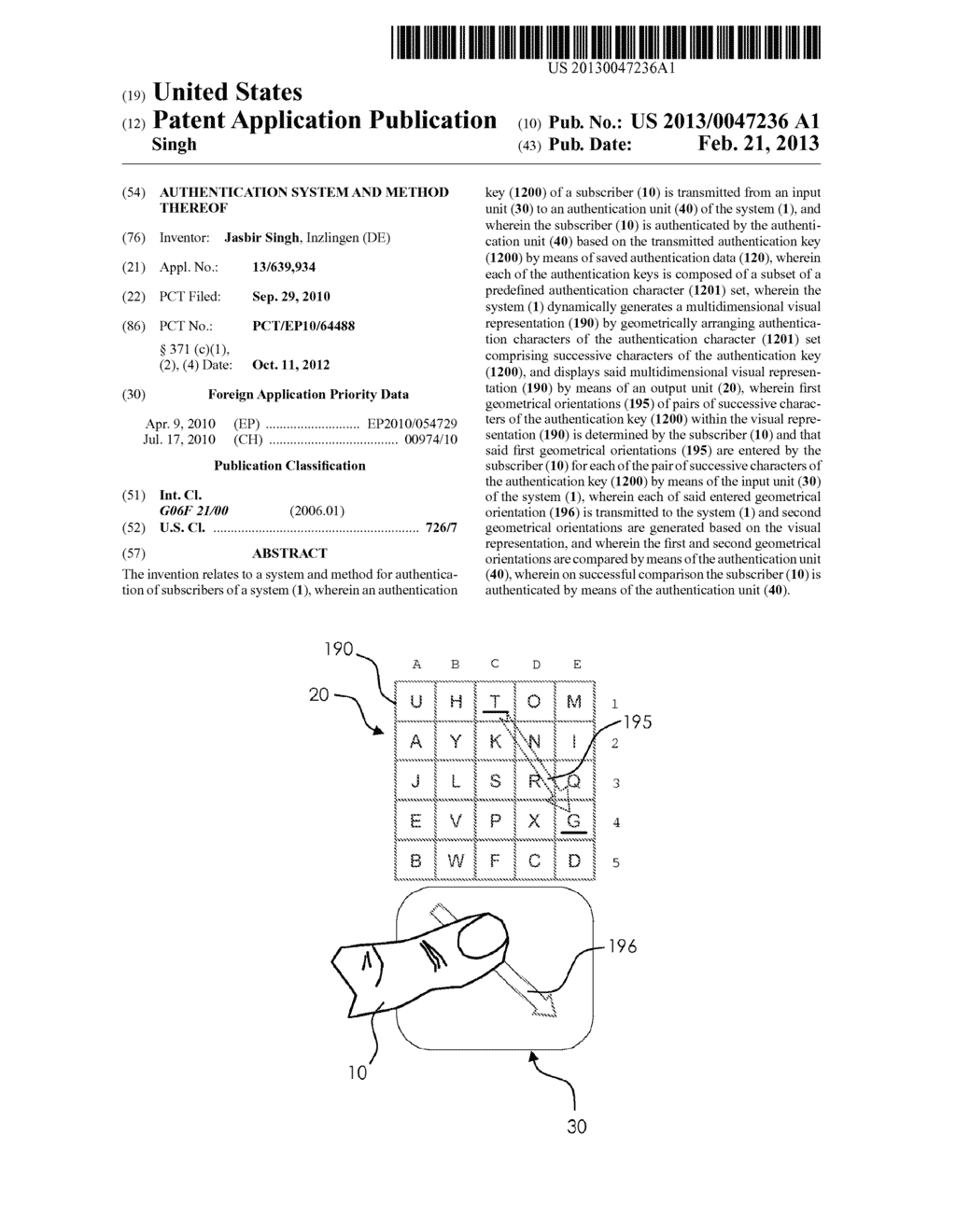 AUTHENTICATION SYSTEM AND METHOD THEREOF - diagram, schematic, and image 01