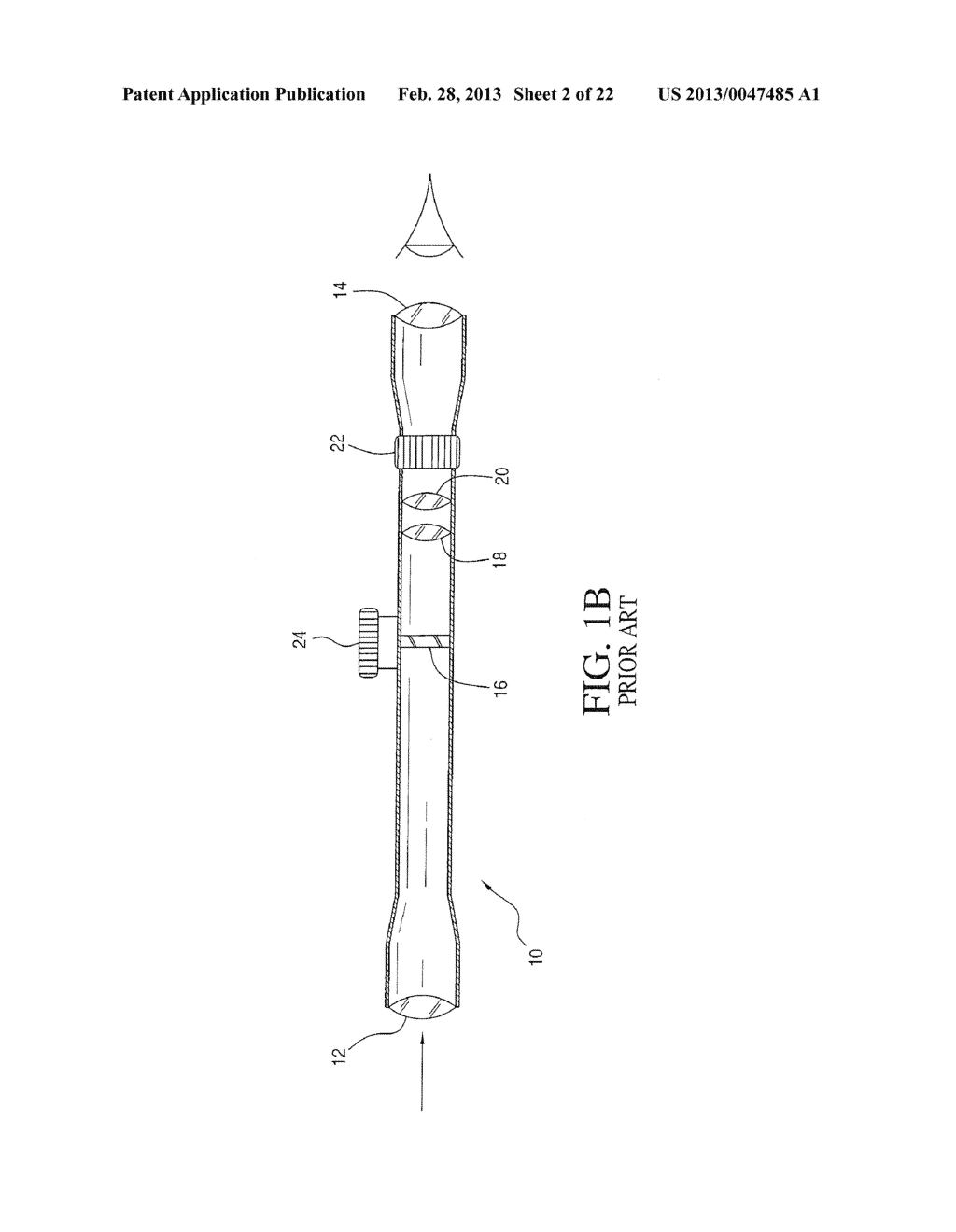 DYNAMIC TARGETING SYSTEM WITH PROJECTILE-SPECIFIC AIMING INDICIA IN A     RETICLE AND METHOD FOR ESTIMATING BALLISTIC EFFECTS OF CHANGING     ENVIRONMENT AND AMMUNITION - diagram, schematic, and image 03