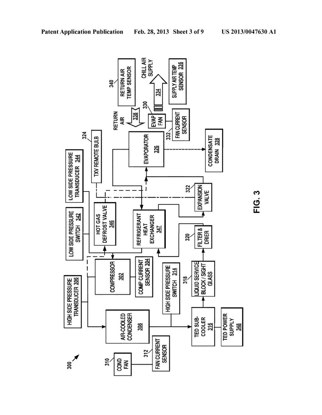 VEHICLE REFRIGERATOR HAVING A LIQUID LINE SUBCOOLED VAPOR CYCLE SYSTEM - diagram, schematic, and image 04