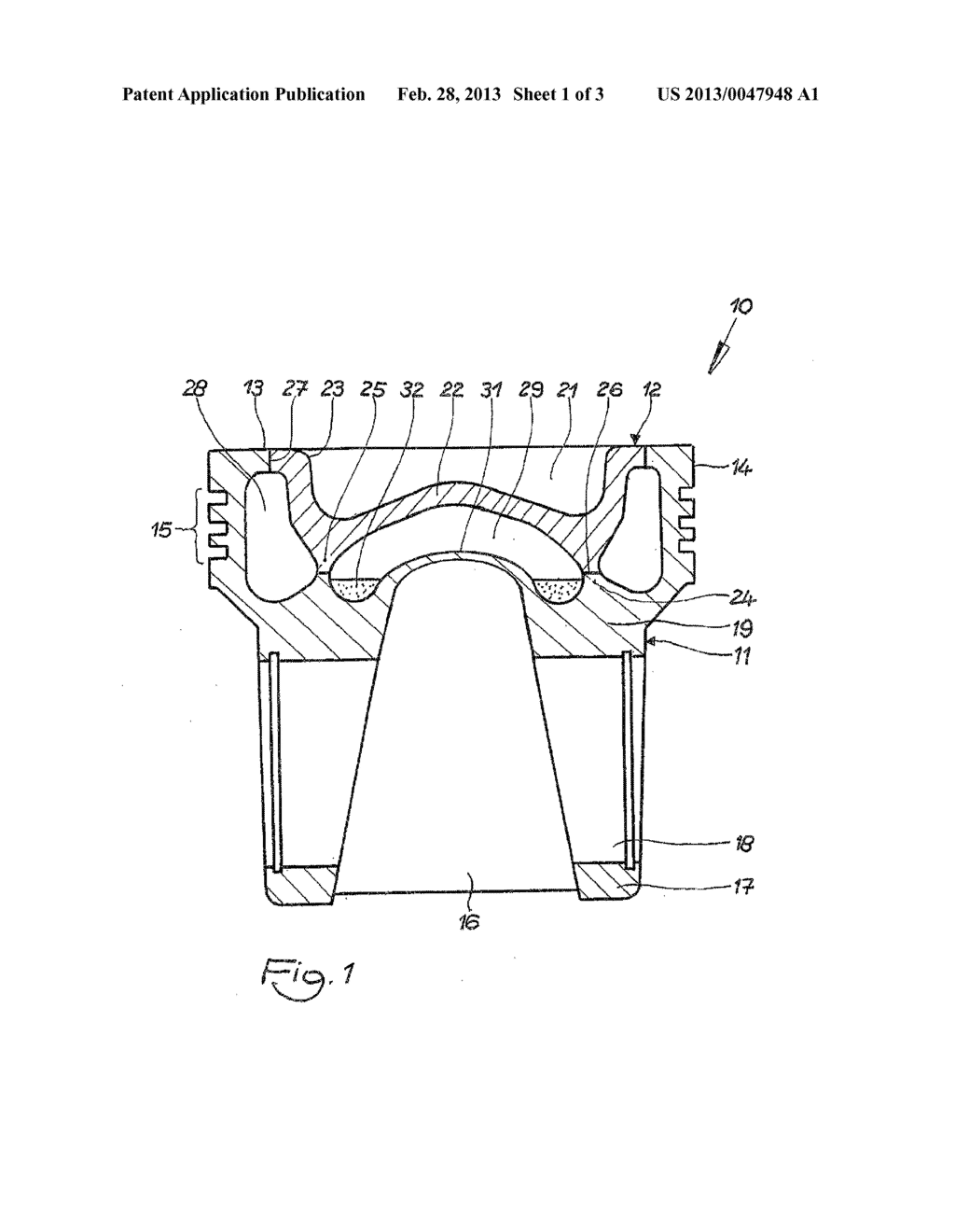 PISTON FOR AN INTERNAL COMBUSTION ENGINE - diagram, schematic, and image 02