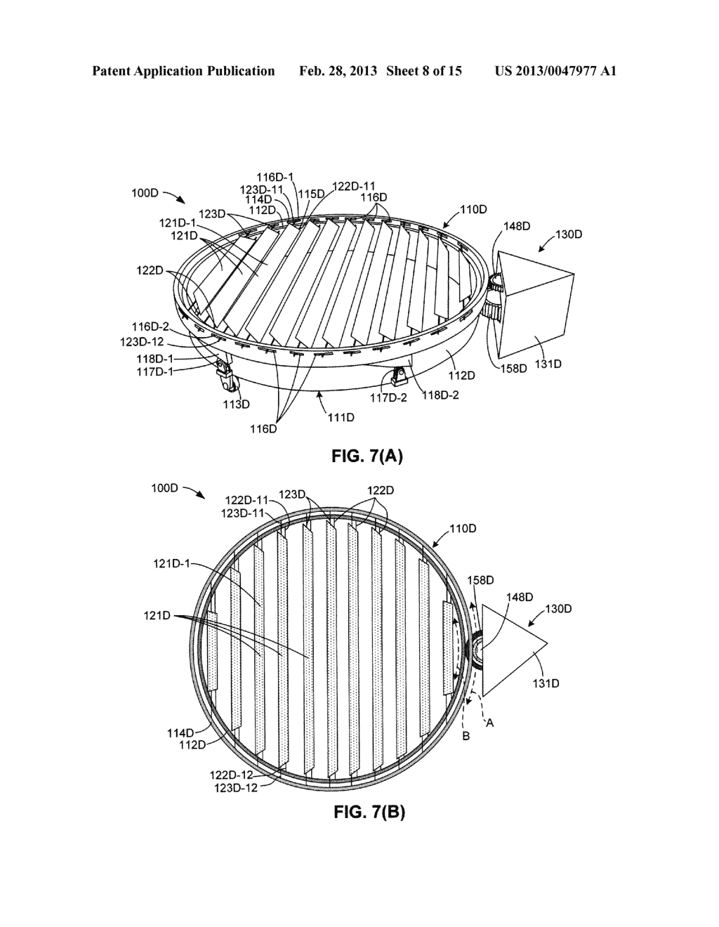 Carousel Heliostat Having Louvered Horizontal Mirrors For Solar Tower     Systems - diagram, schematic, and image 09