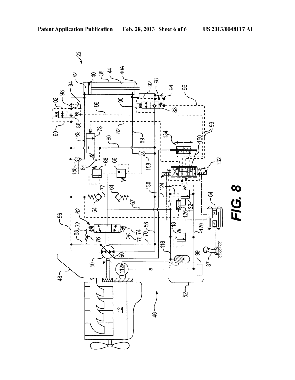 METERLESS HYDRAULIC SYSTEM HAVING DISPLACEMENT CONTROL VALVE - diagram, schematic, and image 07