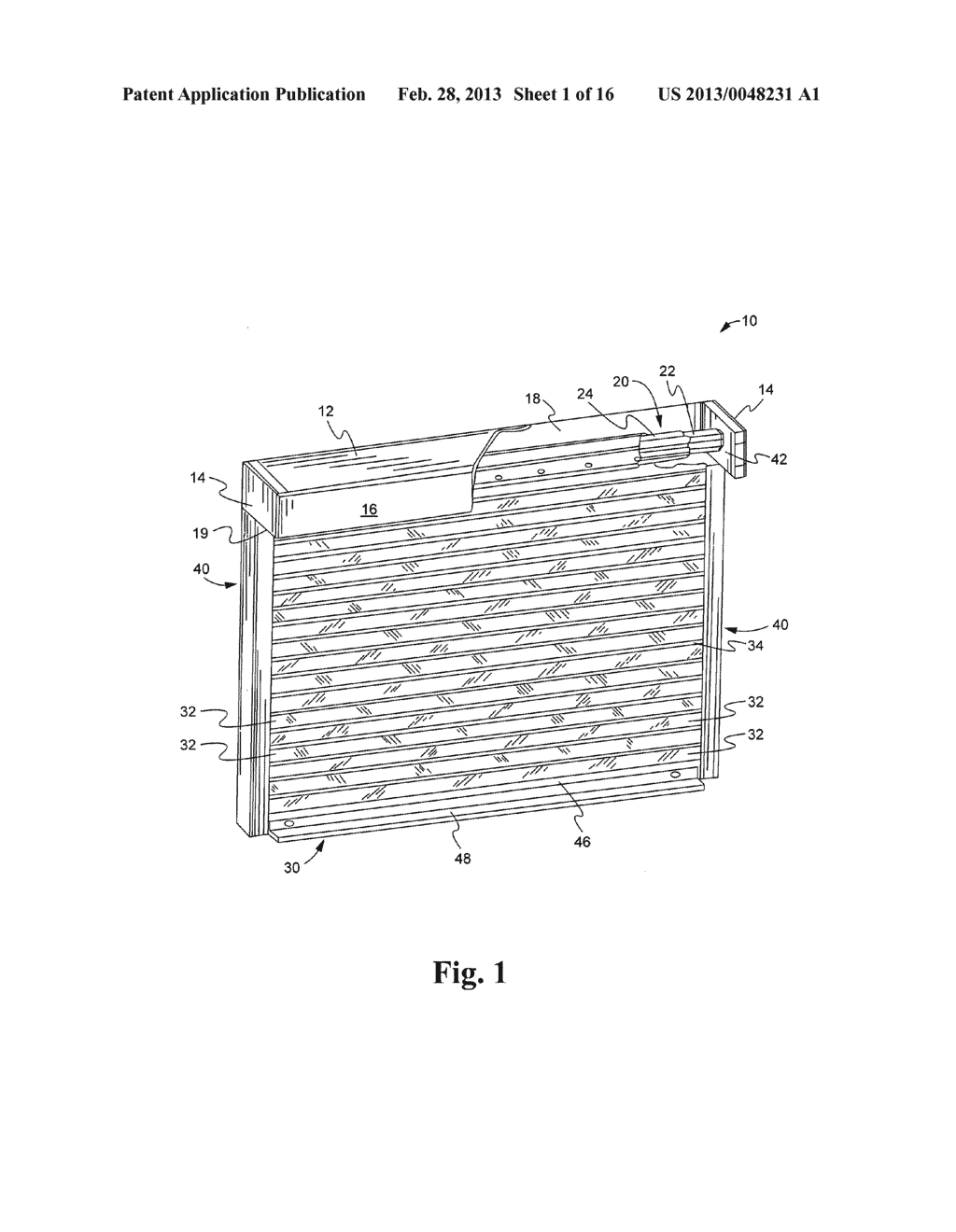 Base Slat Retention and Motor Triggering For Rolling Protective Shutters - diagram, schematic, and image 02