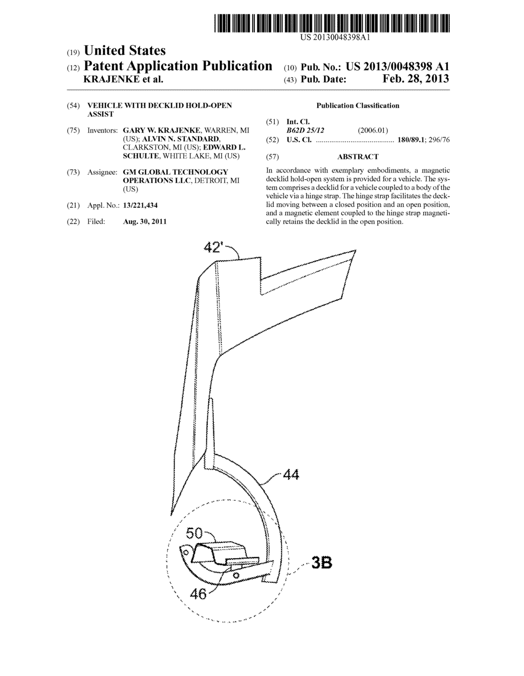 VEHICLE WITH DECKLID HOLD-OPEN ASSIST - diagram, schematic, and image 01