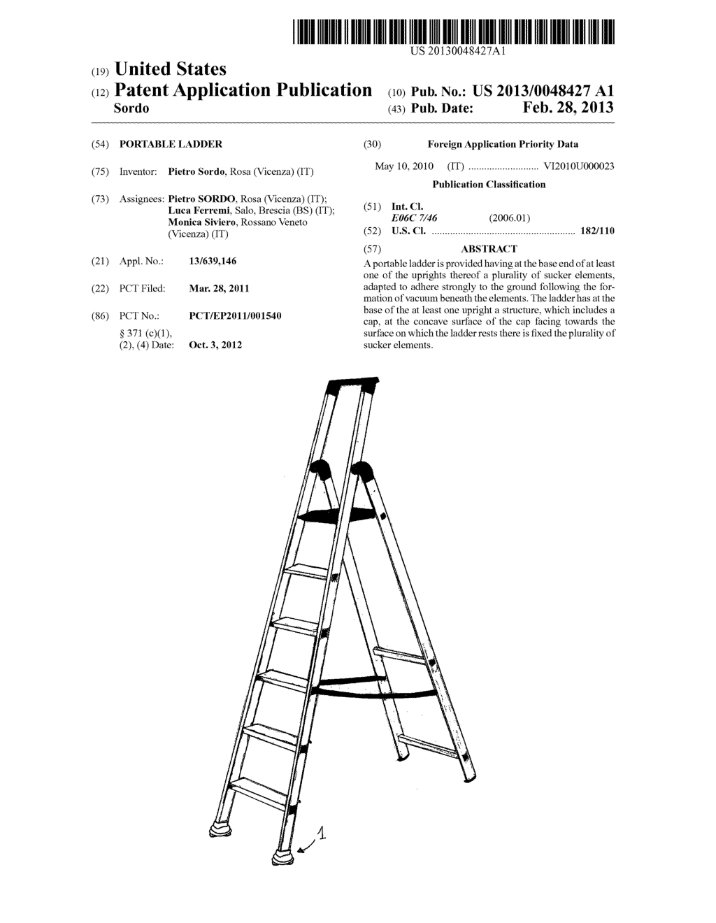 Portable ladder - diagram, schematic, and image 01