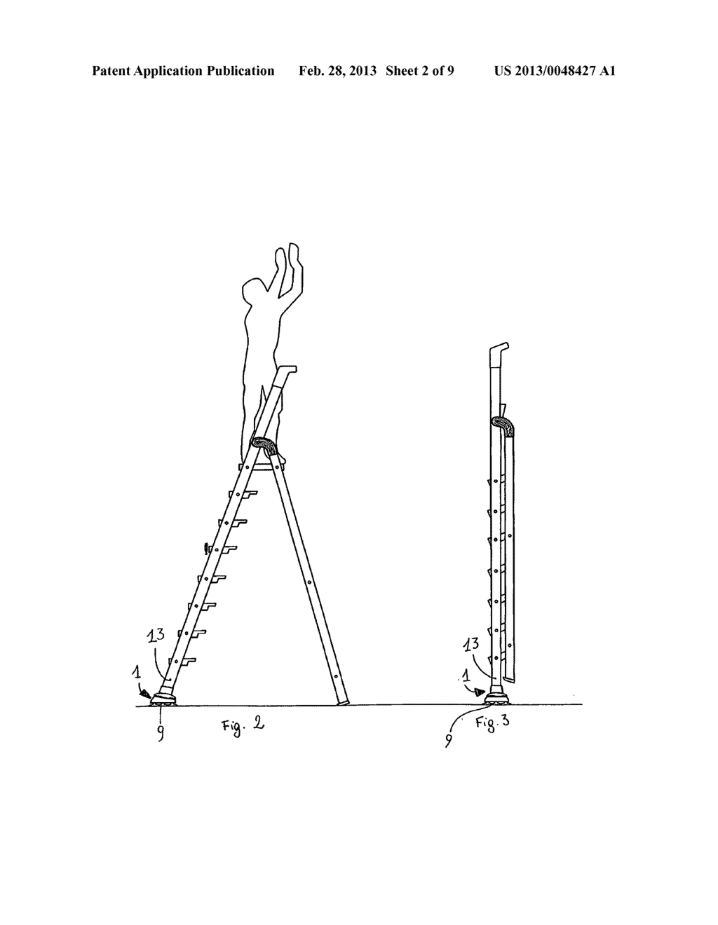 Portable ladder - diagram, schematic, and image 03