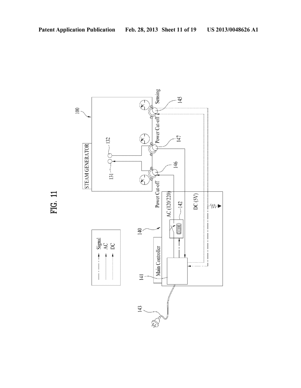 HOME APPLIANCE INCLUDING STEAM GENERATOR AND CONTROLLING METHOD OF THE     SAME - diagram, schematic, and image 12