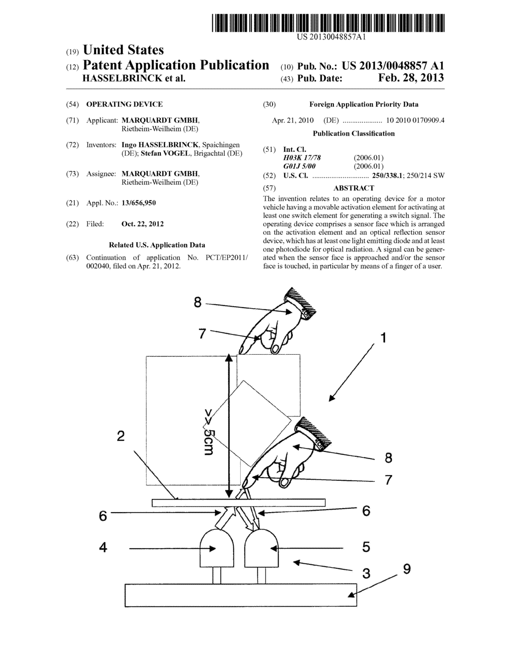 OPERATING DEVICE - diagram, schematic, and image 01