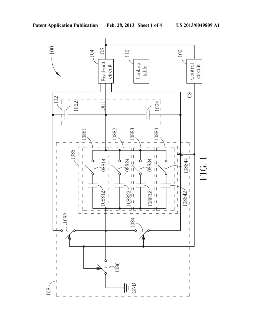 MICRO ELECTRO-MECHANICAL SYSTEM CIRCUIT CAPABLE OF COMPENSATING     CAPACITANCE VARIATION AND METHOD THEREOF - diagram, schematic, and image 02