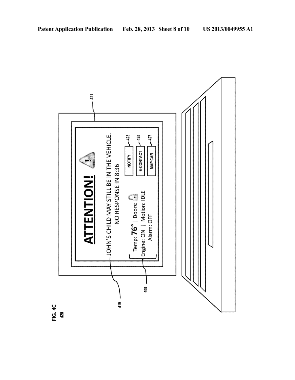 METHOD AND SYSTEM FOR GENERATING AN ALERT BASED ON CAR SEAT USE DETECTION - diagram, schematic, and image 09