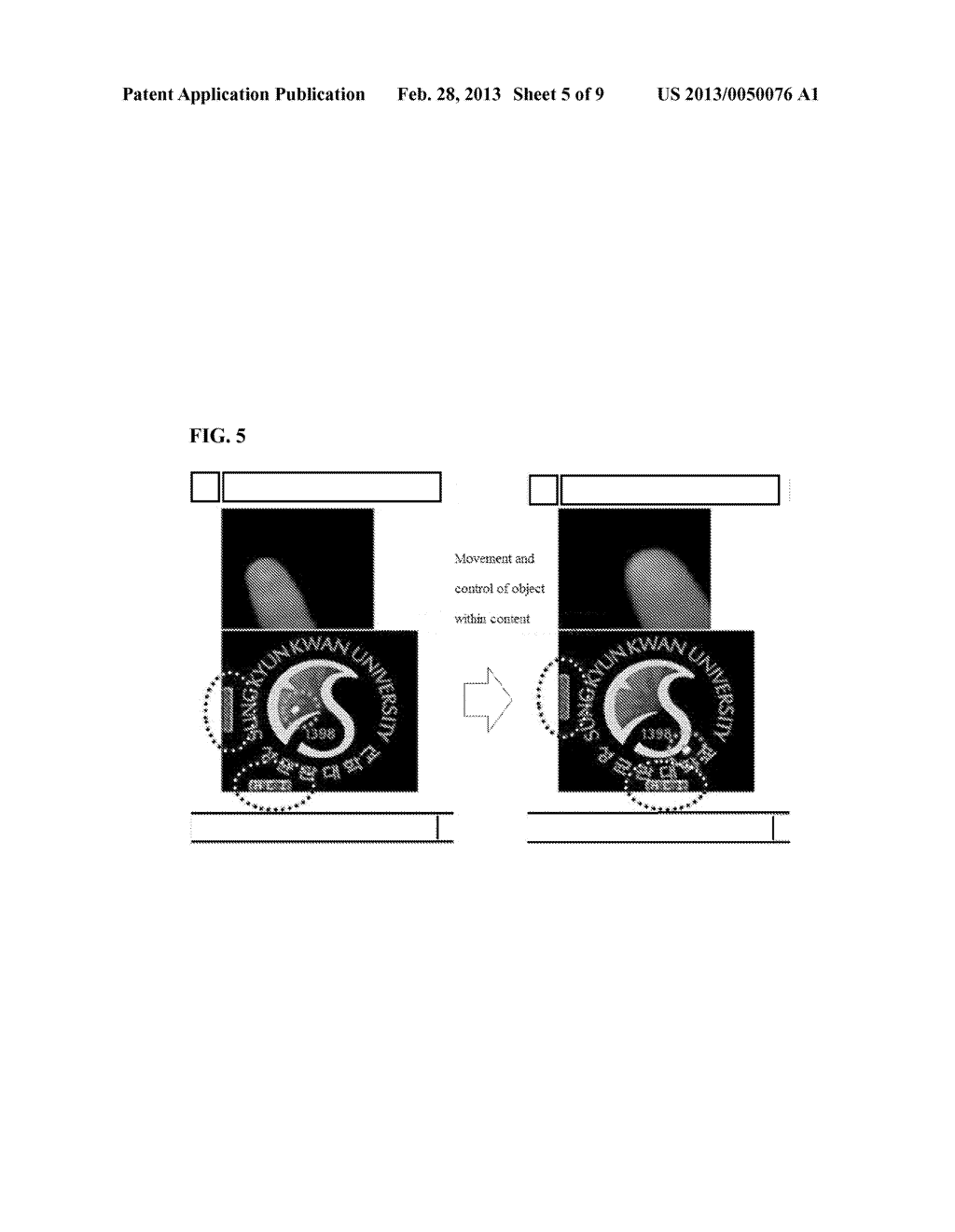 METHOD OF RECOGNIZING A CONTROL COMMAND BASED ON FINGER MOTION AND MOBILE     DEVICE USING THE SAME - diagram, schematic, and image 06