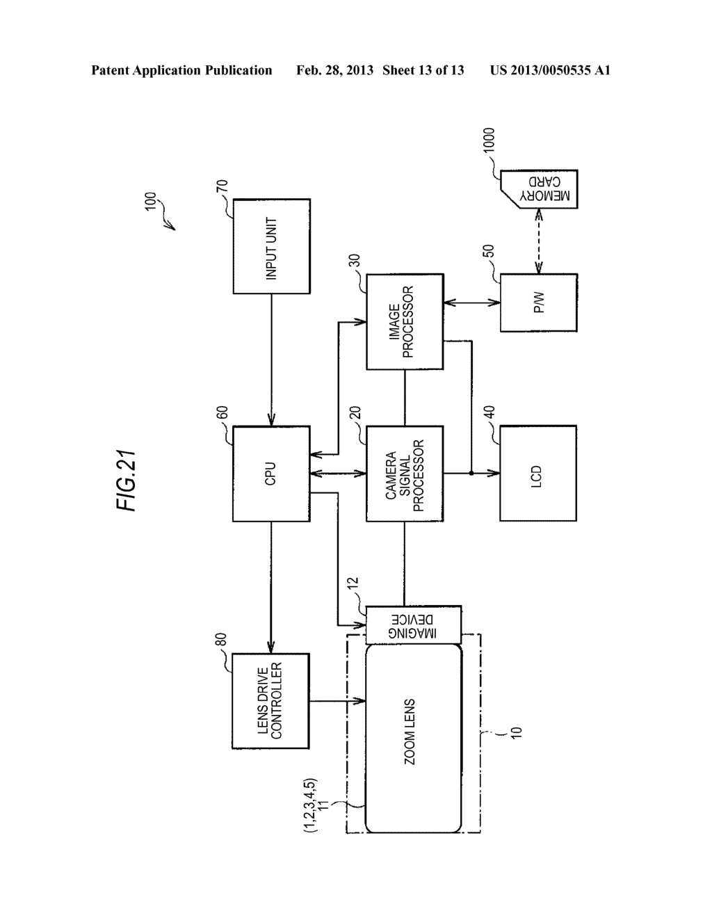 ZOOM LENS AND IMAGING APPARATUS - diagram, schematic, and image 14