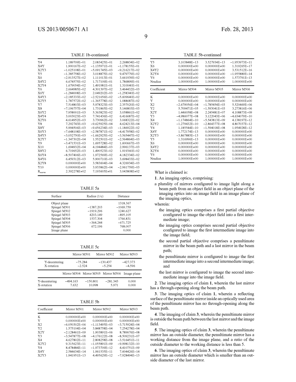 IMAGING OPTICSIIMAGING OPTICS, MICROLITHOGRAPHY PROJECTION EXPOSURE     APPARATUS HAVING SAME AND RELATED METHODS - diagram, schematic, and image 19