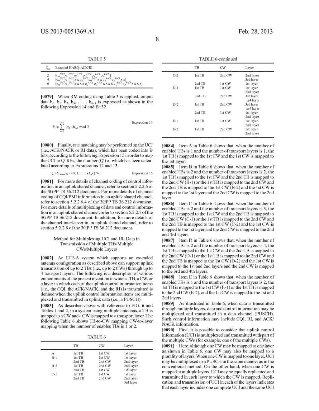 METHOD AND APPARATUS FOR MULTIPLEXING CONTROL INFORMATION AND DATA, AND     FOR TRANSMITTING THE MULTIPLEXED CONTROL INFORMATION AND DATA IN A MIMO     WIRELESS COMMUNICATION SYSTEM - diagram, schematic, and image 19