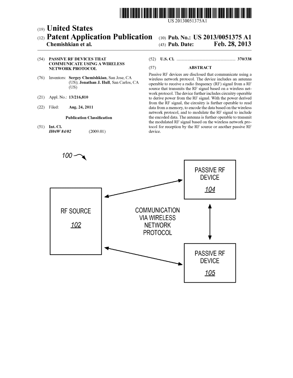 PASSIVE RF DEVICES THAT COMMUNICATE USING A WIRELESS NETWORK PROTOCOL - diagram, schematic, and image 01