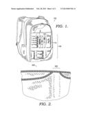 Woven Textile Organizer For Bags diagram and image