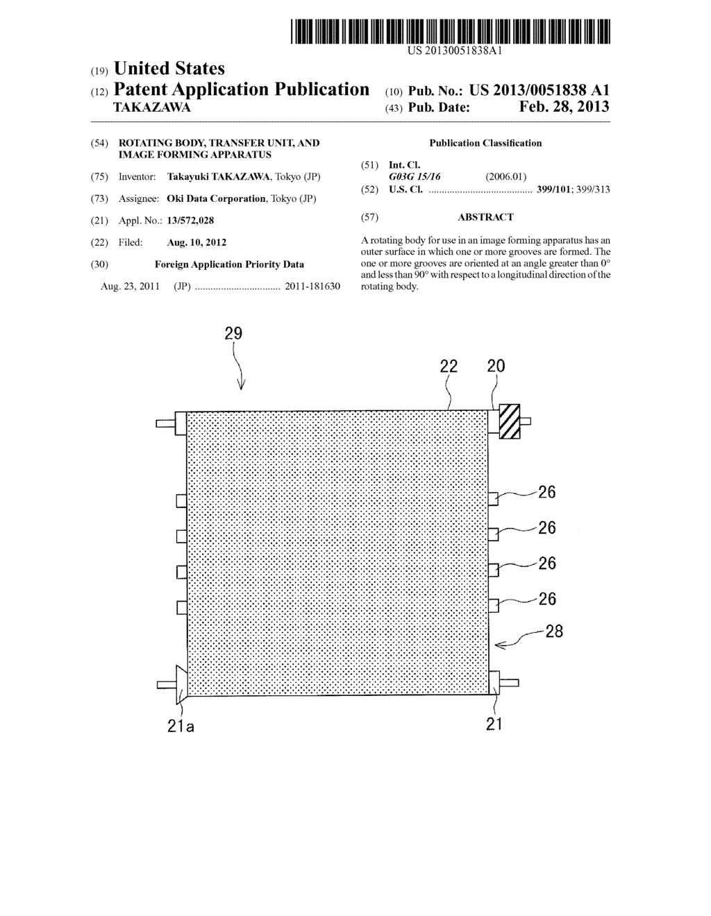 ROTATING BODY, TRANSFER UNIT, AND IMAGE FORMING APPARATUS - diagram, schematic, and image 01