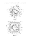 Cutting Tool and Cutting Insert Having Clamping Bore with Spaced Apart     Clamping Portions Therefor diagram and image