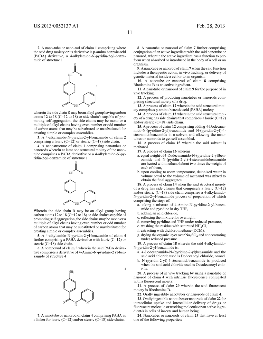 PARA AMINO BENZOIC ACID BASED NANOTUBES - diagram, schematic, and image 24