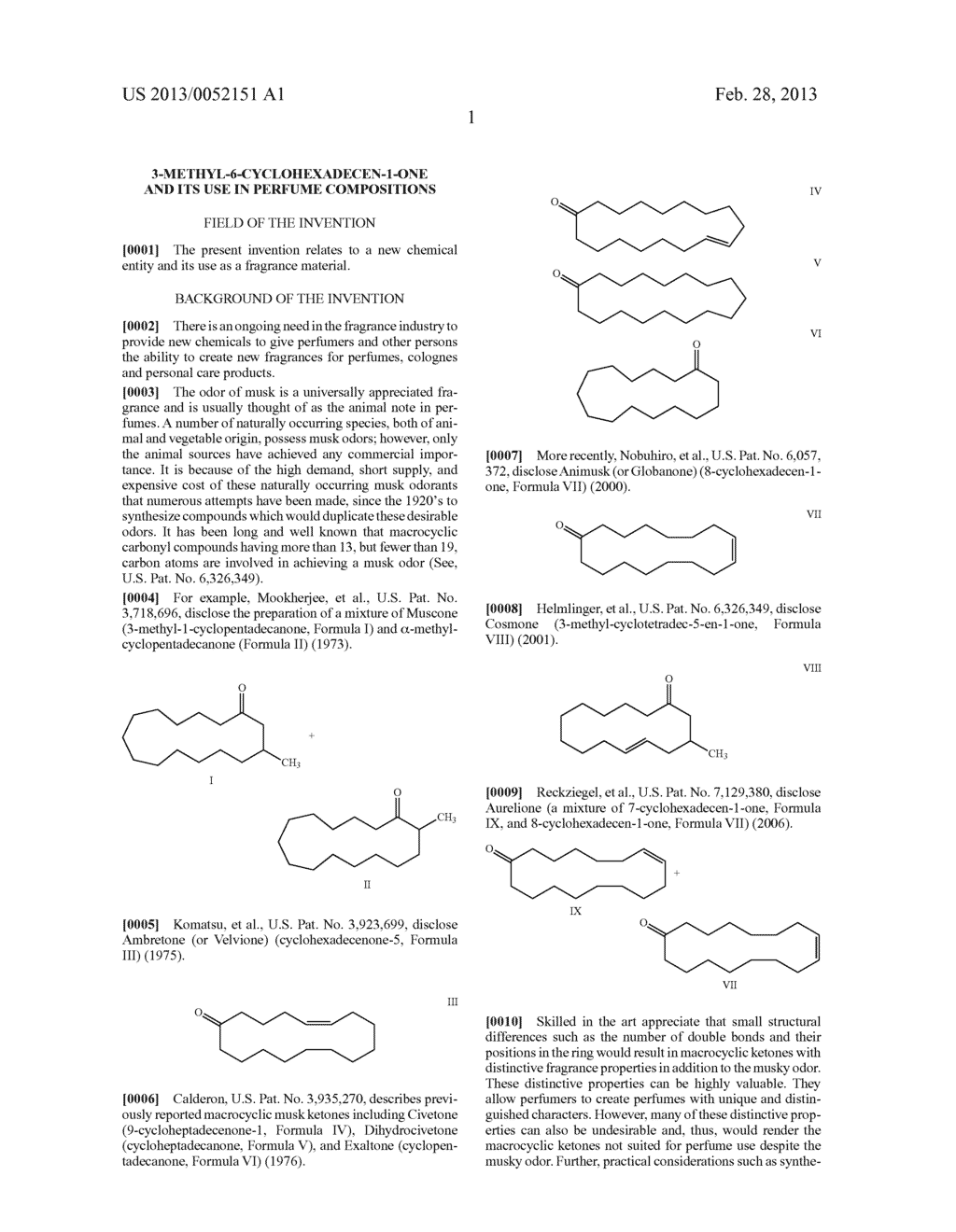 3-METHYL-6-CYCLOHEXADECEN-1-ONE AND ITS USE IN PERFUME COMPOSITIONS - diagram, schematic, and image 02