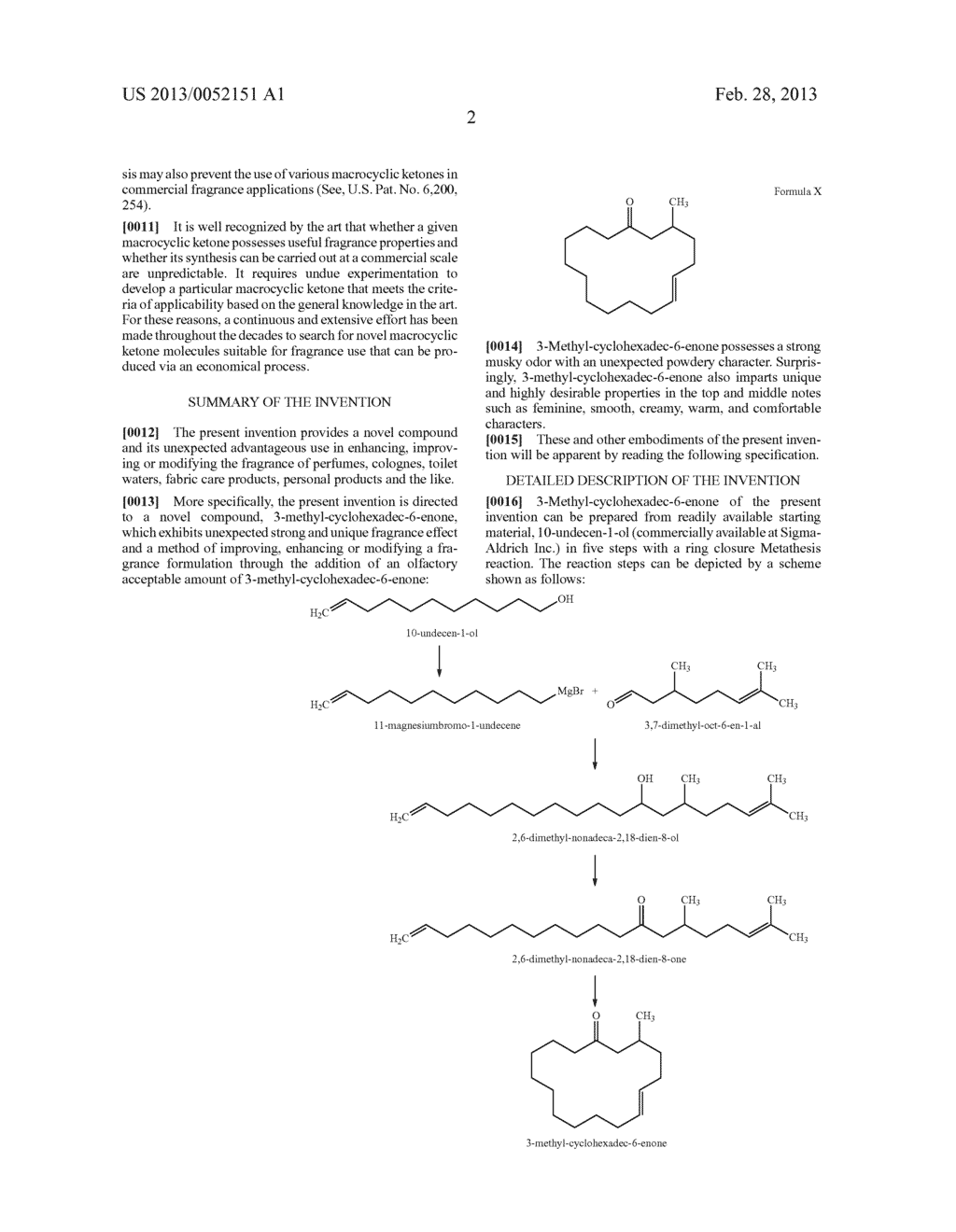 3-METHYL-6-CYCLOHEXADECEN-1-ONE AND ITS USE IN PERFUME COMPOSITIONS - diagram, schematic, and image 03